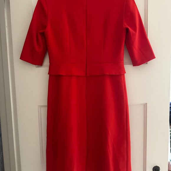Seraphine Luxe Red Maternity dress with peplum accents - size 2 - Picture 3 of 5